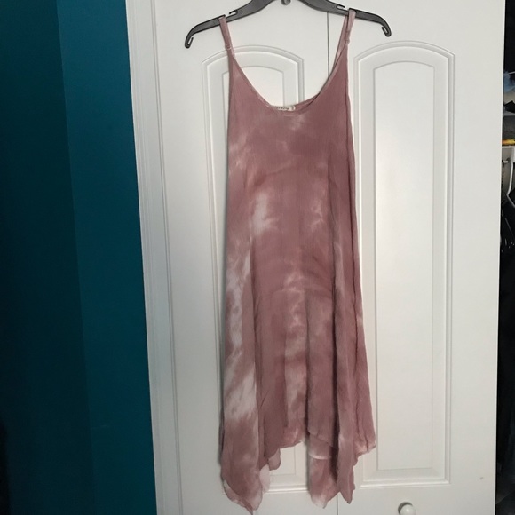 Midi tie dye Mauve dress - Picture 1 of 3
